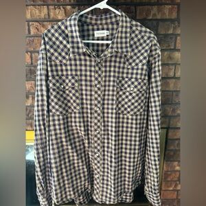 Tecovas men’s checkered pearl snap